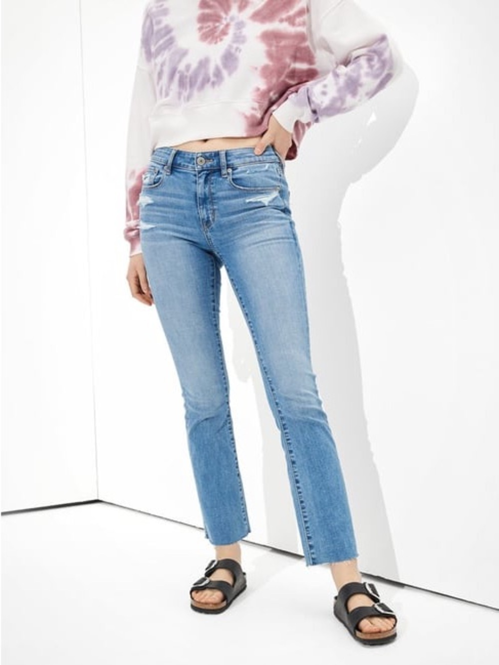 American Eagle High Rise Crop Skinny Kick Jeans Size 4 Short